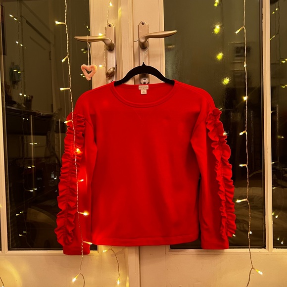 Crewcut red ruffle sweater - Picture 3 of 3